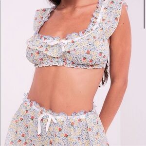 For Love and Lemons Strawbery Kiss Crop Top